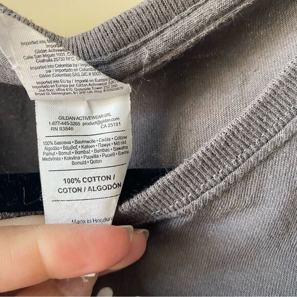 Wino-Saur Gray Short Sleeve Tee with Dinosaur Graphic - Picture 2 of 4